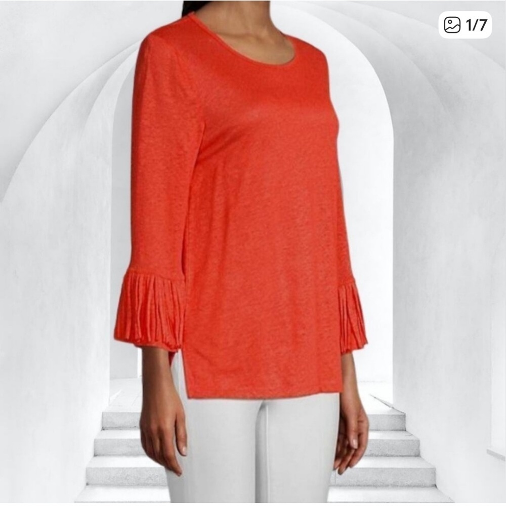 Kobi Halperin Red Orange Fringe
Sleeve Top